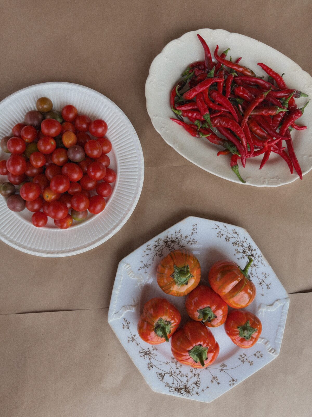 Fresh local tomatoes, peppers, and produce from North Alabama farms
